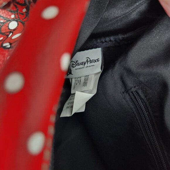 Disney Parks Minnie Mouse Red Polka Dot Handbag With Black Handles - Picture 6 of 9